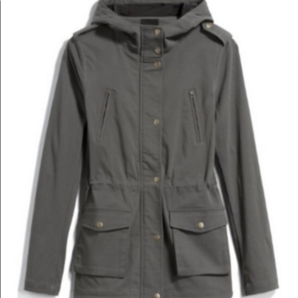 Eden Society Hooded Cargo Jacket Dark Gray Small